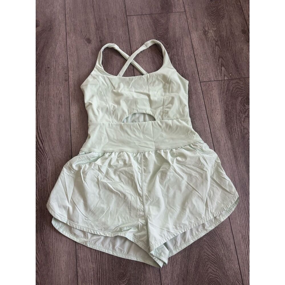 Free people movement Light Mint Crossback Romper